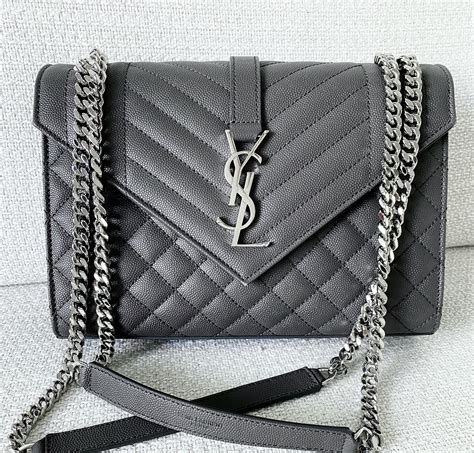 grey ysl envelope bag